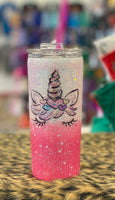 Glitter unicorn tumbler