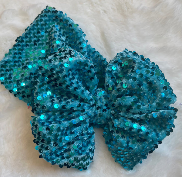 Turquoise Sequin Headwrap